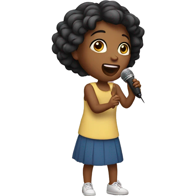 Girl singing  emoji