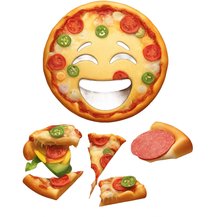 Emoji stuffing face with food  emoji