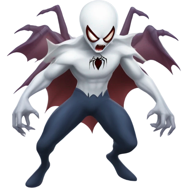 Spider-Man as ghost vampire angry emoji
