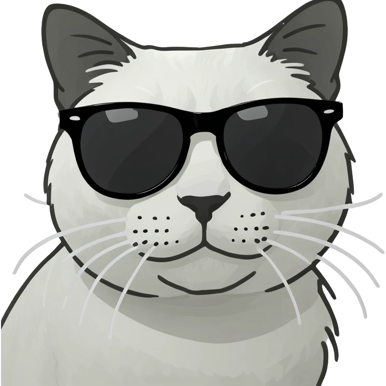Cat with sunglasses emoji
