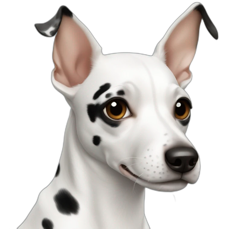 rat terrier white with black spots emoji