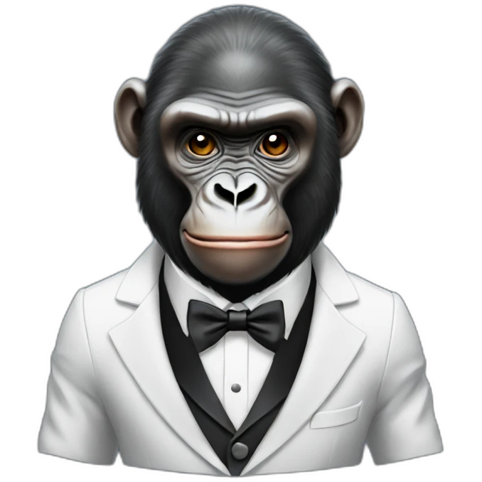 Gorilla wearing dinner jacket emoji