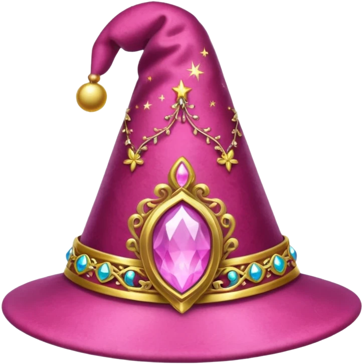 a pink magical hat emoji