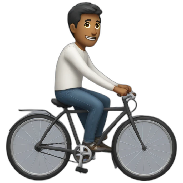 Man in a bicycle emoji