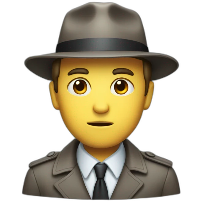 suspicious detective emoji