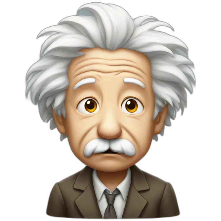 Einstein crying emoji
