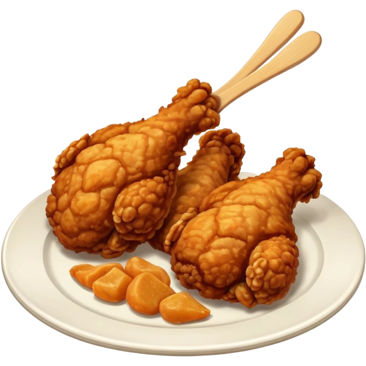 fried chickens legs on the plate emoji