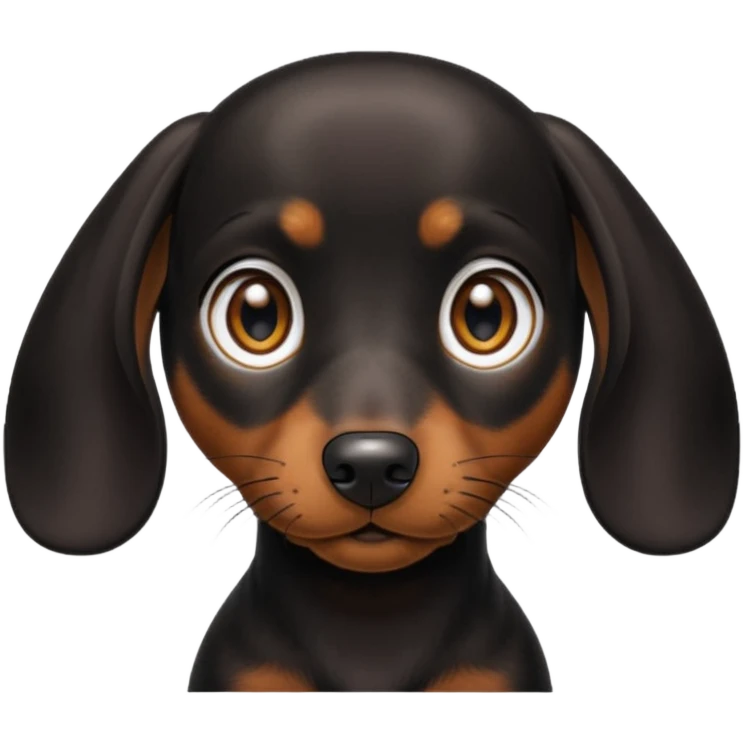 Black miniature Daschund  emoji