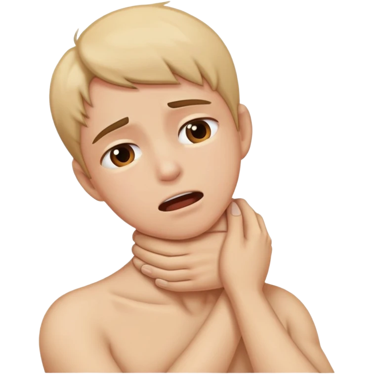 Holding neck emoji