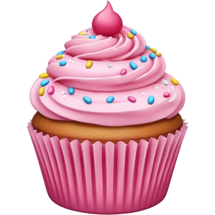 Cupcake with pink icing emoji