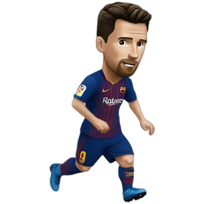 Messi dribble Ronaldo emoji