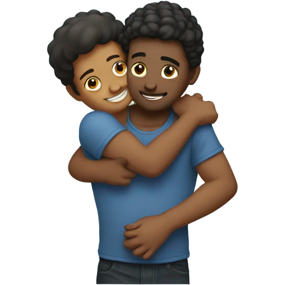 Two bff hug emoji