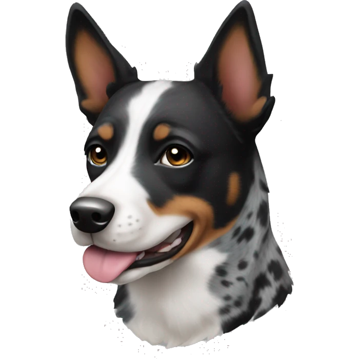 Black and White Australian Cattle Dog emoji