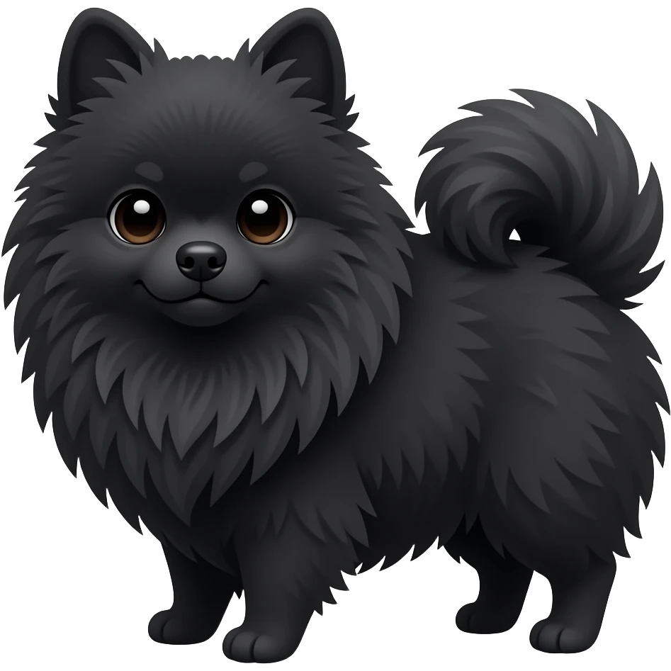 Lulu da pomerania preto emoji
