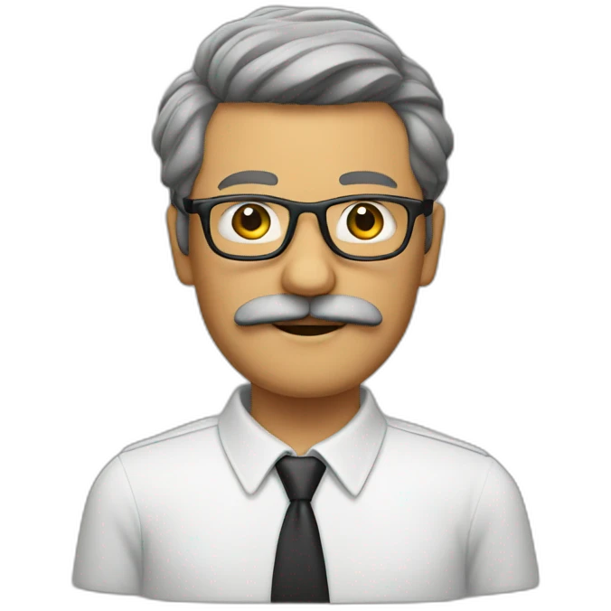 man with mustache and glasses emoji