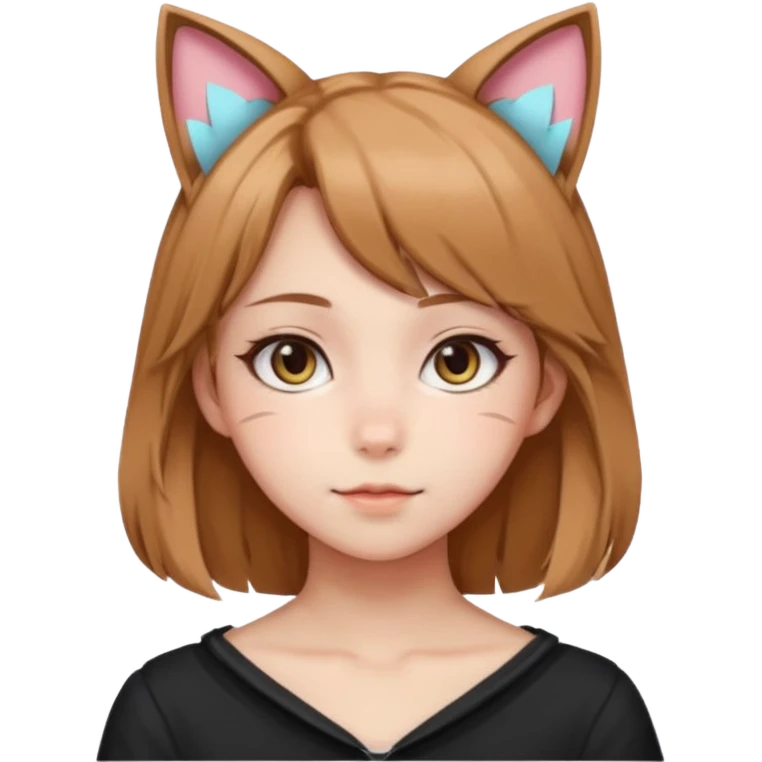 Cat human girl 18 years anime emoji
