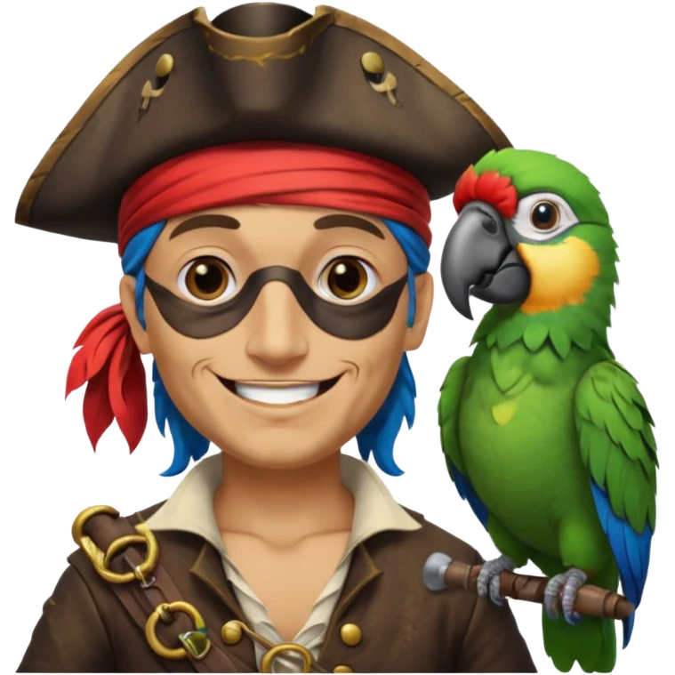 pirate and parrot emoji