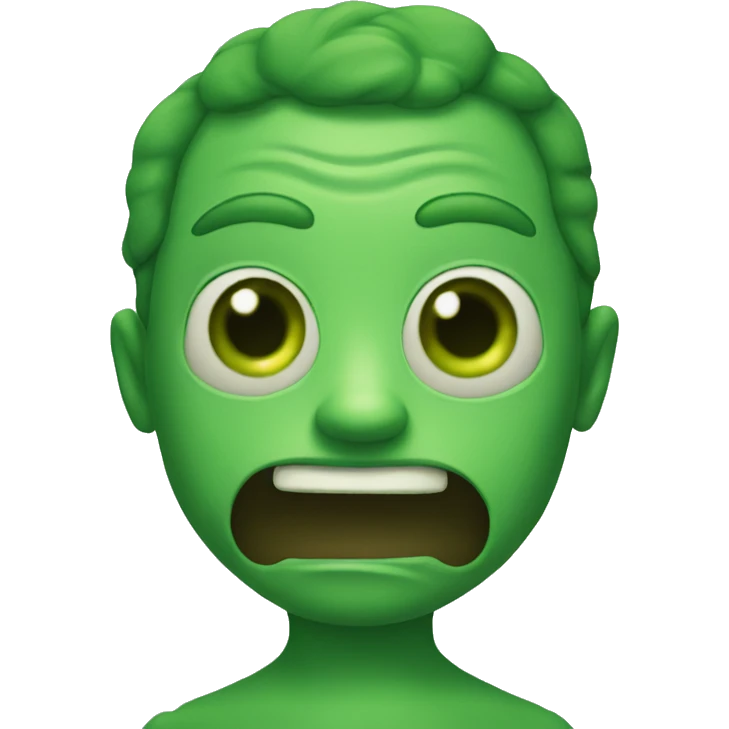 little green guy creepy emoji