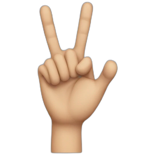 EMOJI SAYING HAND ROCK SIGN emoji