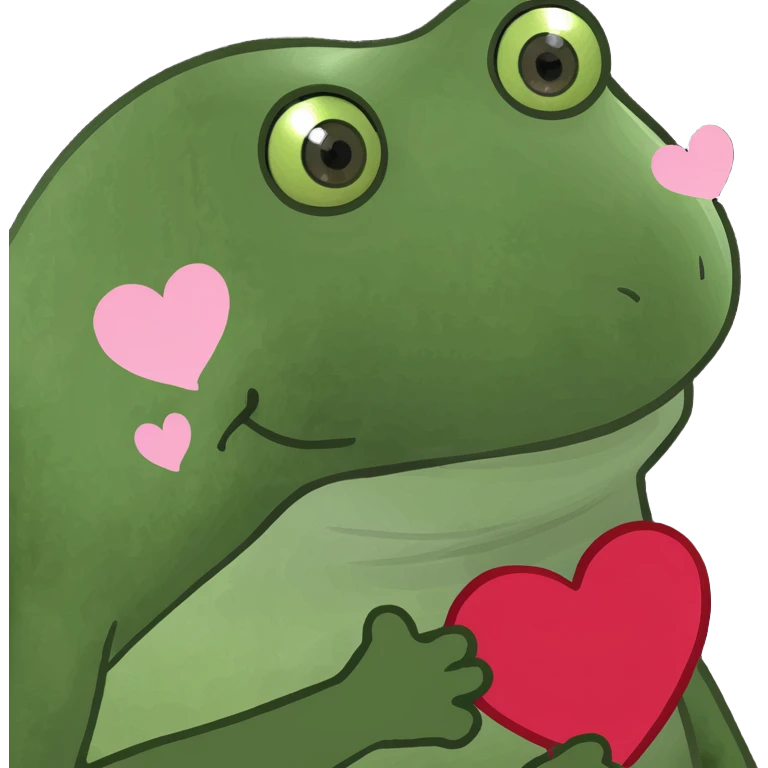 Plain cloud with pale pink glow surrounding and hearts  emoji