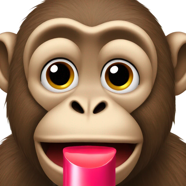 Monkey with lipstick  emoji