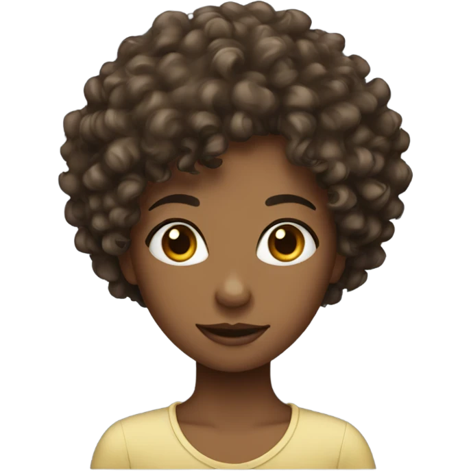 Curly hair girl emoji