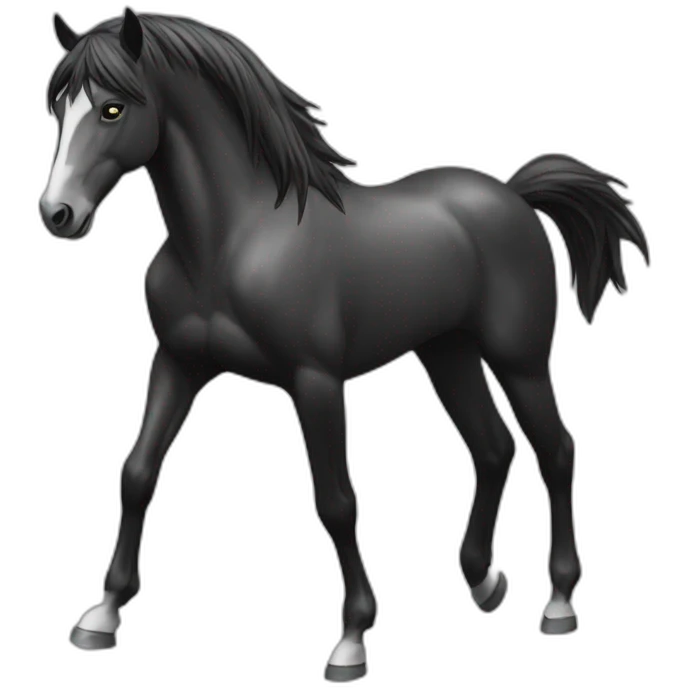 horse isabelle crin noir emoji