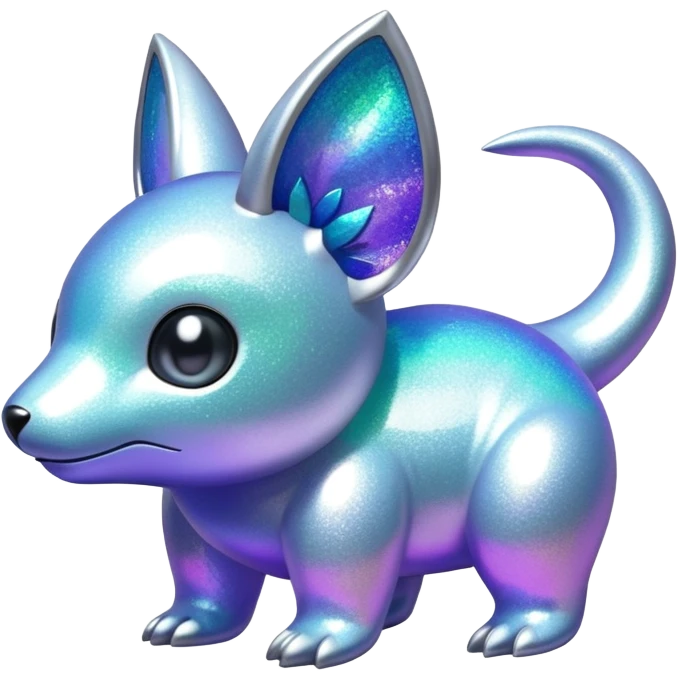 Shiny epic glittery iridescent silvery animal-fakemon-creature emoji
