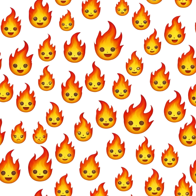 Flames in the form of different emojis emoji