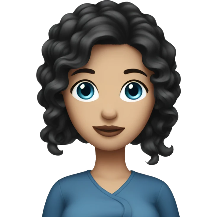 Pregnant dark hair and blue eyes emoji