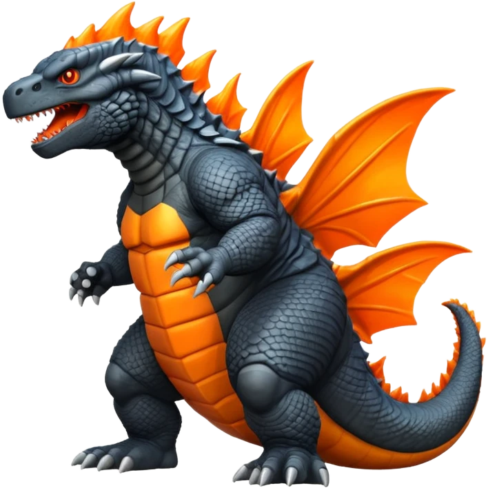 Godzilla ready to fire emoji