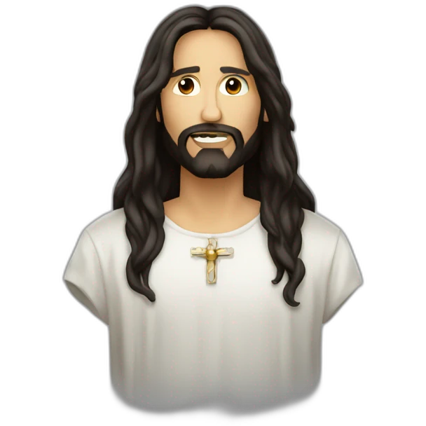 singer metal like jesus long hair black emoji