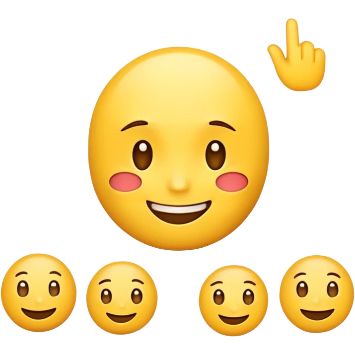 Cartoon emoji with just the characters X and 1 emoji