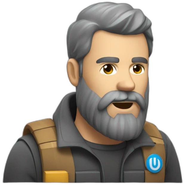 Un homme barbu avec de la dynamite emoji