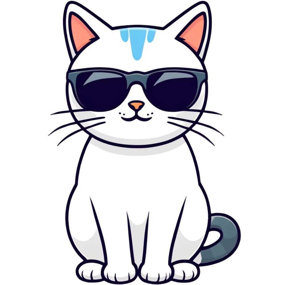 Cat with sunglasses emoji