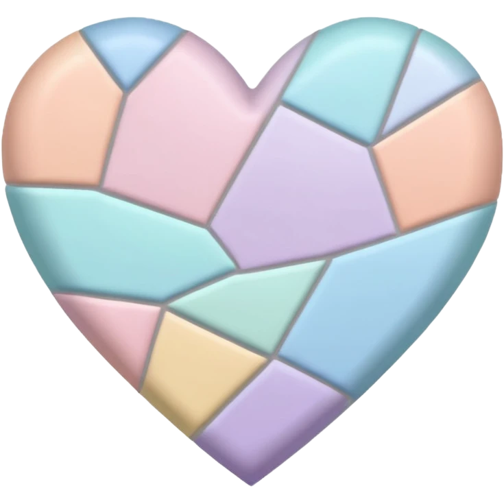 pastel heart with a soft pastel mosaic pattern emoji