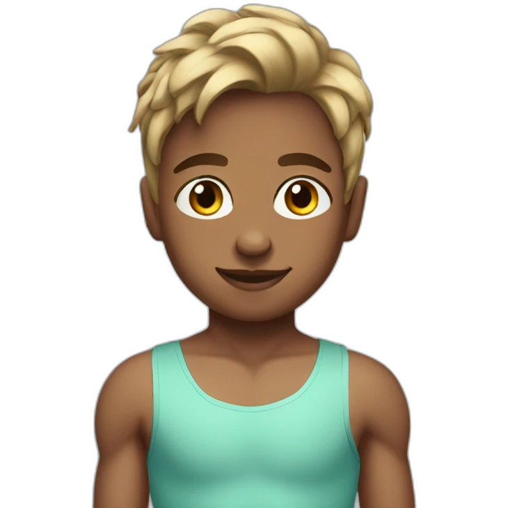 boy in beautiful gym leotard emoji