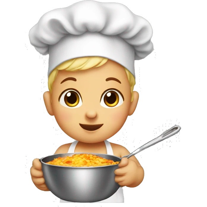 Little baby cooking  emoji