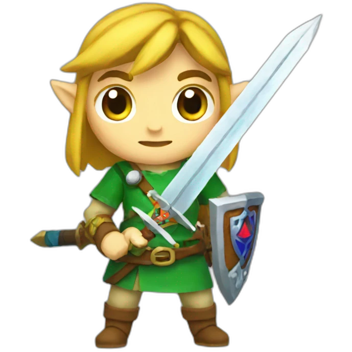 Zelda with sword emoji
