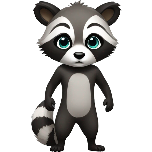 raccoon-panda-hybrid full body emoji