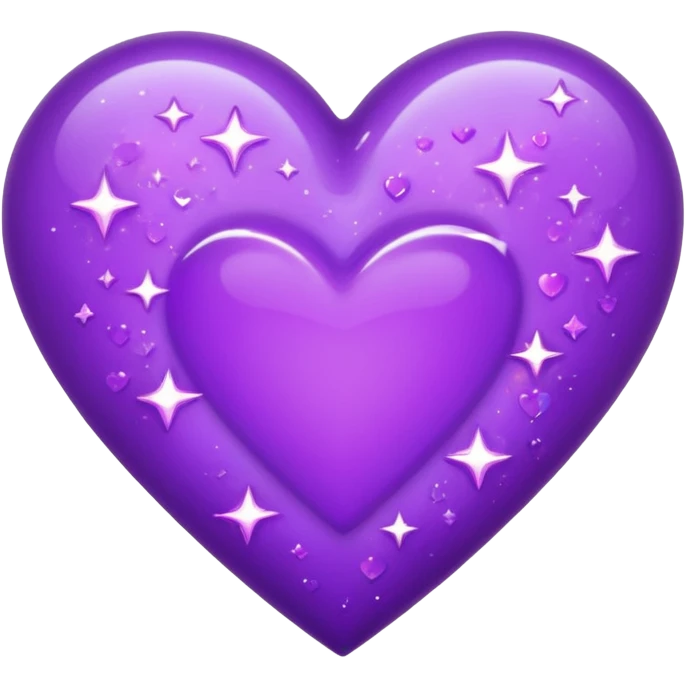 purple heart with sparkles emoji