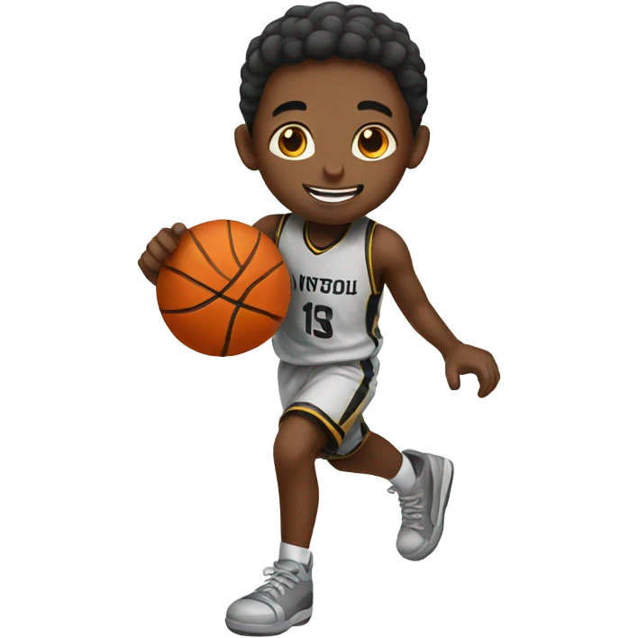 Kid playing basketball emoji