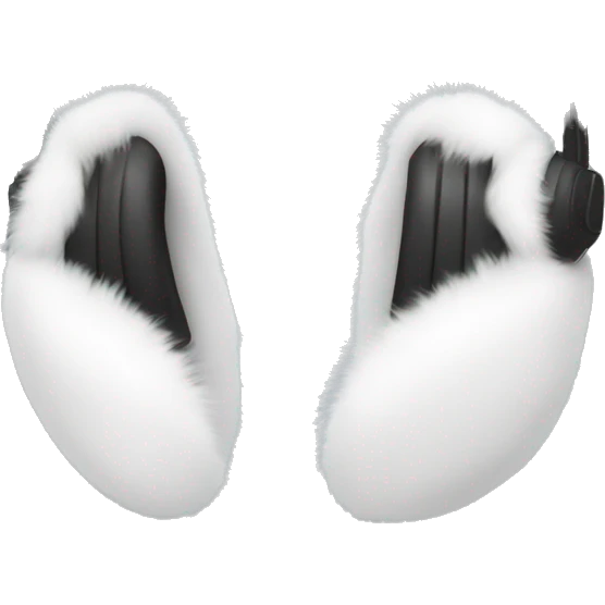 White fur earmuffs emoji