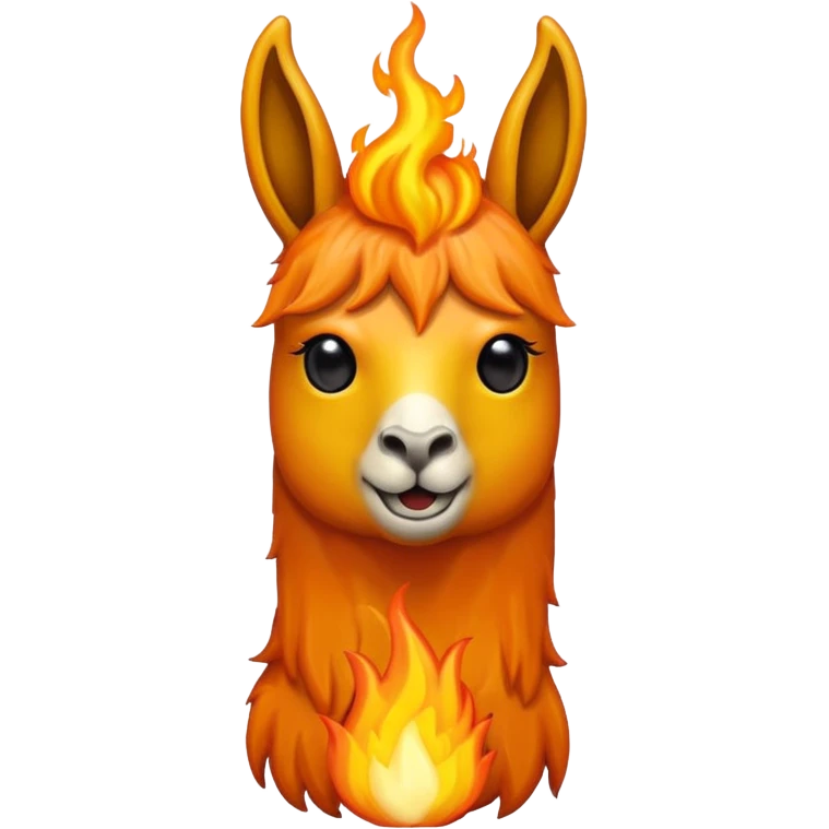 una llama de fuego que tenga en la mano un telefono emoji