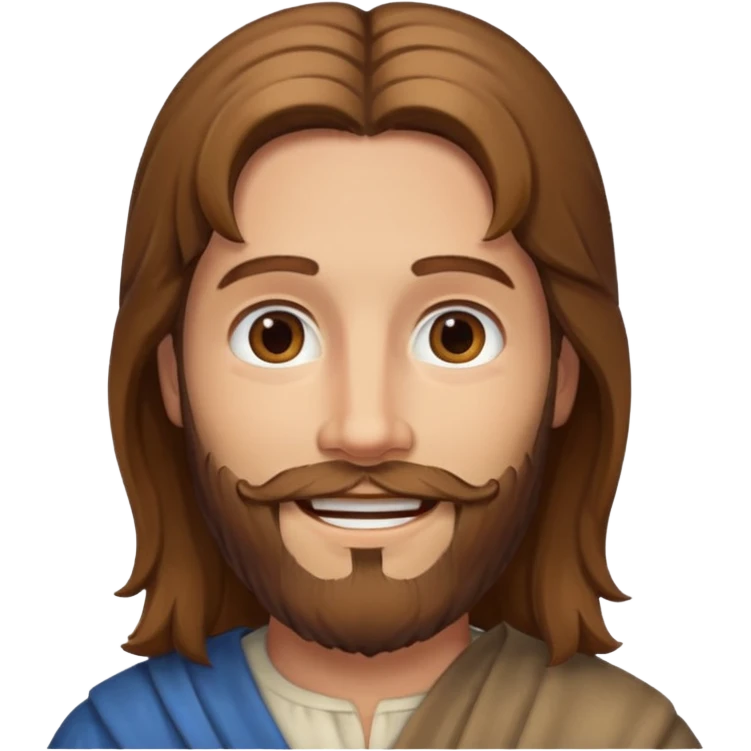 make a picture of Jesus smile emoji