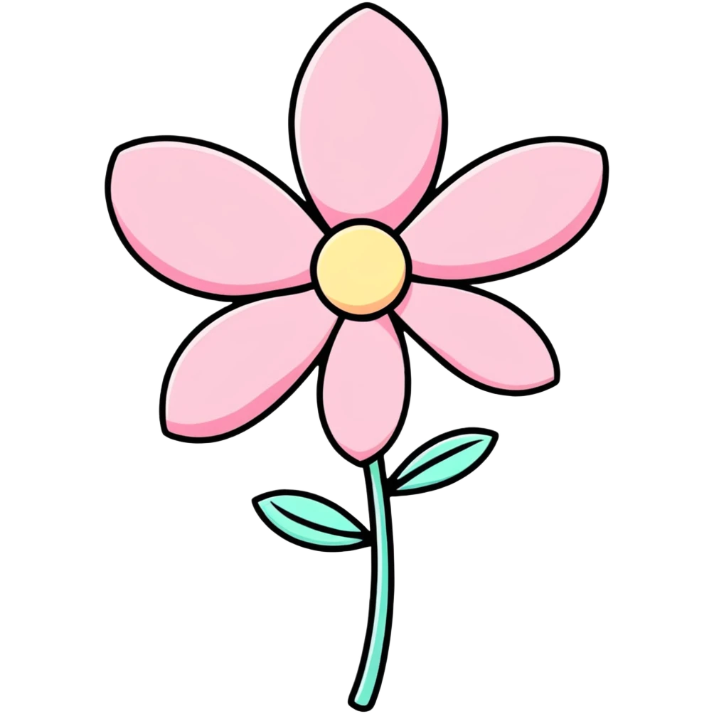pastel pink flower emoji
