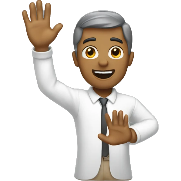 Waving emoji