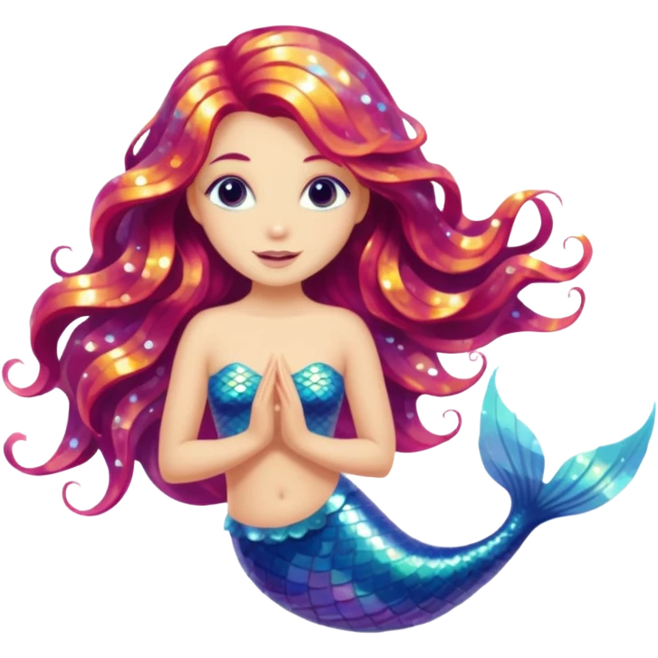 Glitter mermaid emoji
