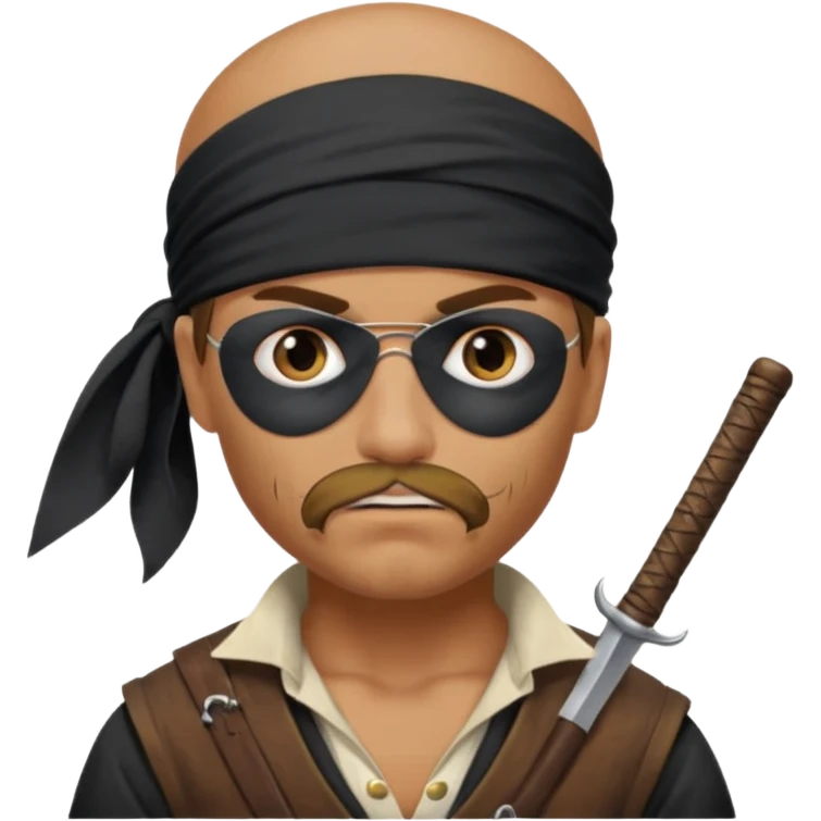 Make a pirate doing the 67 meme emoji