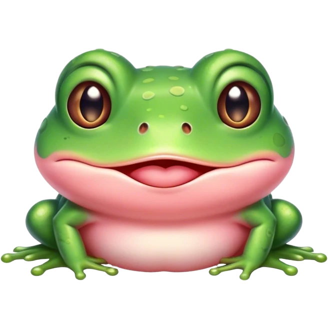 cute frog cheeks blushing emoji